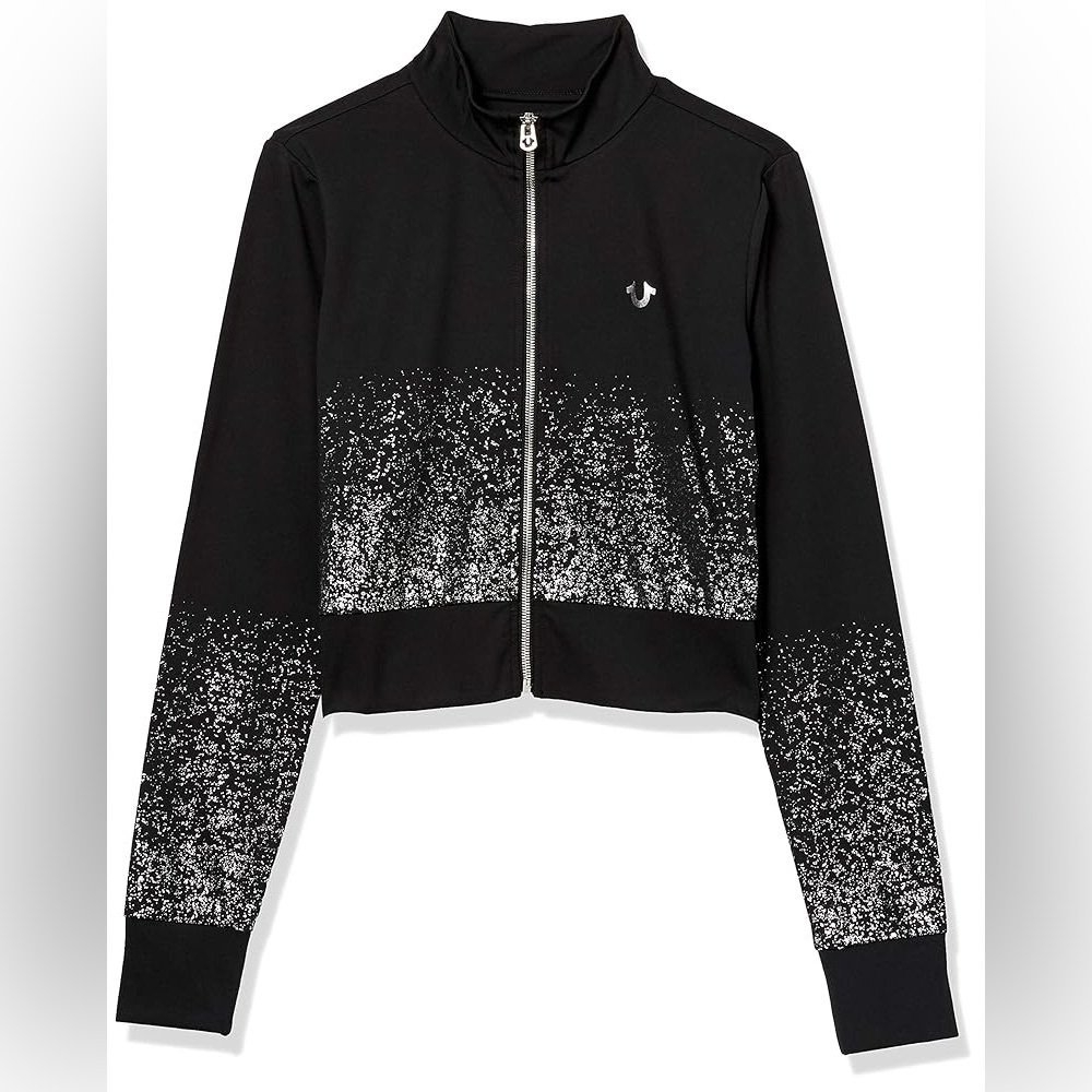 NWT True Religion Ombré Glitter Zip Jacket